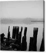 Old Pilings - Broad Cove Inlet Canvas Print