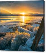 Old Post At The Great Salt Lake Canvas Print