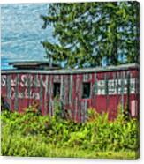 Old Red Caboose Canvas Print