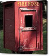 Old Red Fire Hose Box Canvas Print