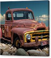 Old Rusted International Harvester Pickup Truck Canvas Print
