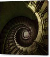 Old Rusty Spiral Staircase Canvas Print