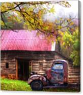 Old Smoky Truck And Barn Canvas Print