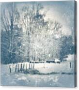 The Glow Of Memory In The Snow Canvas Print
