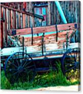 Old Wagon In Bodie Canvas Print
