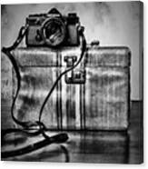 Olympus On Top Black And White Canvas Print