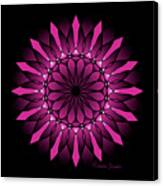 Ombre Pink Flower Mandala Canvas Print