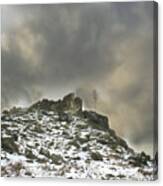 Ominous Clouds Over Beacon Hill Leicestershire. Canvas Print