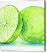 One And A Half Limes Canvas Print