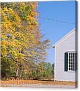 One-room Schoolhouse In Upstate New Canvas Print