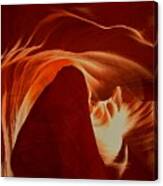 Orange Abstract At Upper Antelope Canvas Print