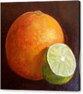 Orange And Lime 9 Canvas Print