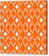 Orange And White Diamonds Canvas Print