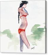 Orange Bikini Canvas Print