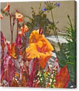 Orange Canna Lilies Digital I Canvas Print