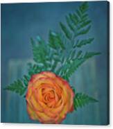 Orange In Blue Canvas Print