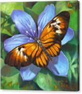 Orange Piano Key Butterfly Canvas Print
