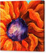 Orange Sunflower Canvas Print