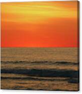 Orange Sunset On The Jersey Shore Canvas Print