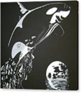 Orca Sillhouette Canvas Print