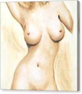 Original Painting Of A Nude Female Torso Canvas Print