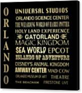 Orlando Famous Landmarks Canvas Print