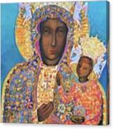 Our Lady Czestochowa Black Madonna Virgin Mary From Poland Religious Catholic Art Work Canvas Print