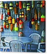Outdoor Cafe, Block Island, Ri Canvas Print