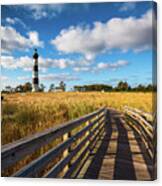 Outer Banks Nc Bodie Island Lighthouse Scenic Landscape Canvas Print