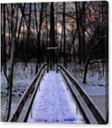 Over The Frozen River Canvas Print