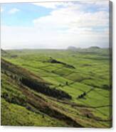 Over The Rim On Terceira Island, The Azores Canvas Print