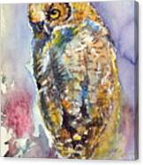 Owl At Night Ii Canvas Print