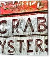 Oysters Crab Canvas Print