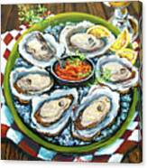 Oysters On The Half Shell Canvas Print