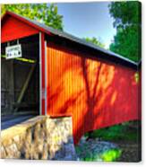 Pa Country Roads - Witherspoon Covered Bridge Over Licking Creek No. 4b - Franklin County Canvas Print