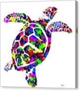 Paint Splatter Sea Turtle Canvas Print