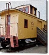 Painting Oceano Depot Museum Caboose Canvas Print