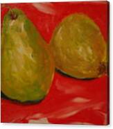 Pair Of Pears Canvas Print