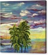 Palm Beach Lagoon Canvas Print