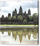 Panorama Angkor Wat Reflections Canvas Print