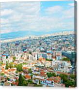 Panoramic View At Athens Greece Canvas Print