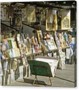 Paris Bookseller Stall Canvas Print