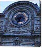 Paris France Orleans Train Station Clock Canvas Print
