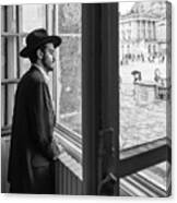 Paris Man In Museum Canvas Print