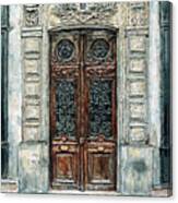 Parisian Door No. 5-3 Canvas Print