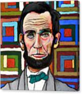 Patchwork Lincoln Canvas Print