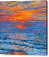 Pawleys Island Sunrise In The Sand Canvas Print