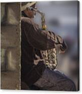 Saxophone Jazz Man Canvas Print