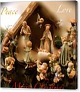 Peace Love Merry Christmas Canvas Print