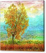 Peace Tree Sunset Canvas Print
